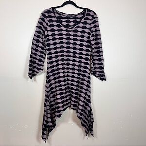 Y2K Black Textured Goth Scene Dress Whimsigoth Dark Fairy Witchy Flutter Drape S